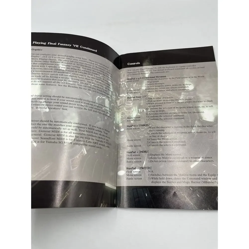 Final Fantasy VII PlayStation 1 Players Manual Only